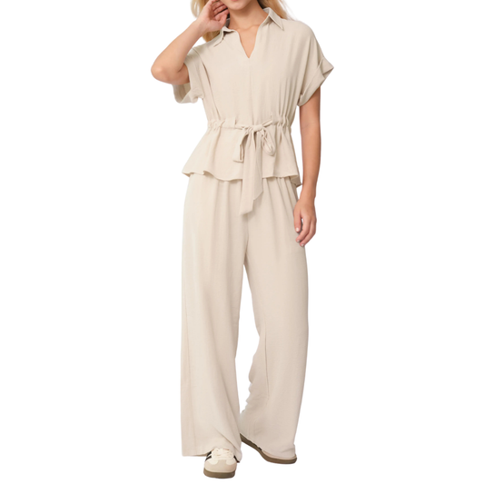 DELIA™ – Relaxed Drawstring Lounge Two-Piece Set