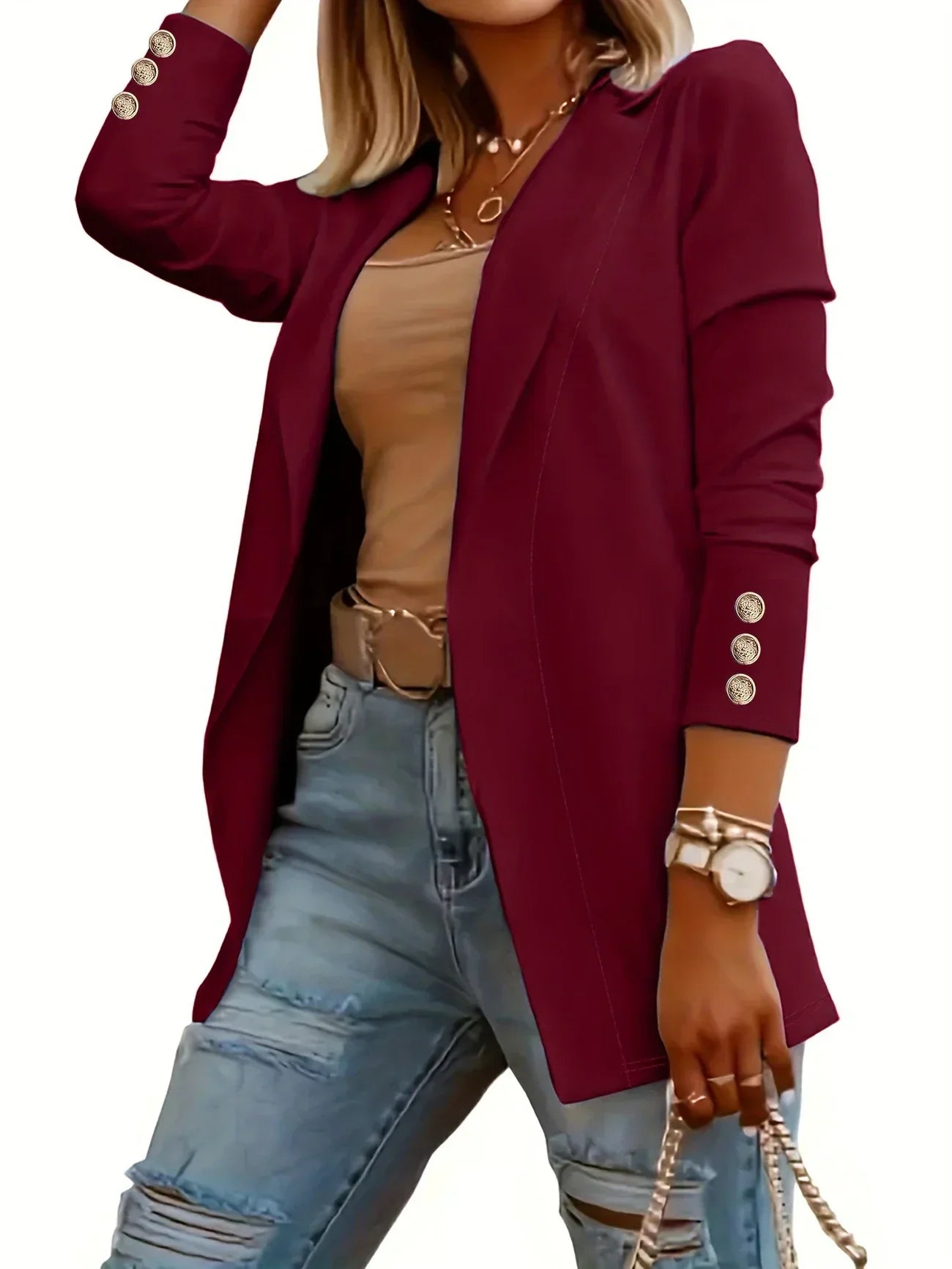 EMMA™ - Chic Open Front Jacket